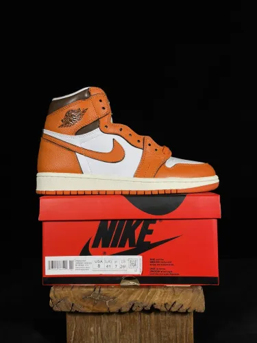 Nike Jordan Air Jordan 1 High OG Starfish Unisex Basketball Sneakers Shoes