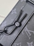 Louis Vuitton M45585 Steamer New Classic Retro Monogram Eclipse Messenger Hand Bag Sizes:23.5*17*6CM