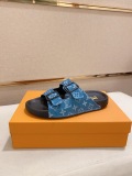Louis Vuitton Men Waterfront Crystal letter Slippers Sandal