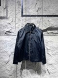 Prada Classic Re-Nylon Pocket Triangle Lapel Zipper Slim Jacket Coat