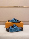 Louis Vuitton Men Waterfront Crystal letter Slippers Sandal