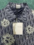 Dior Tears Peace Sign Pattern Zipper Short Jacket Unisex Loose Jacket
