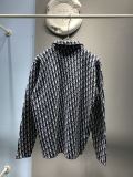 Dior Oblique Jacquard Shirt Jacket Unisex Knitted Shirt Coat