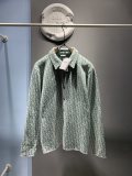 Dior Oblique Jacquard Shirt Jacket Unisex Knitted Shirt Coat