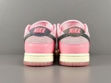 Nike DUNK Low Hot Puncnh and Pink Foam Women Fashion Sneakers Shoes