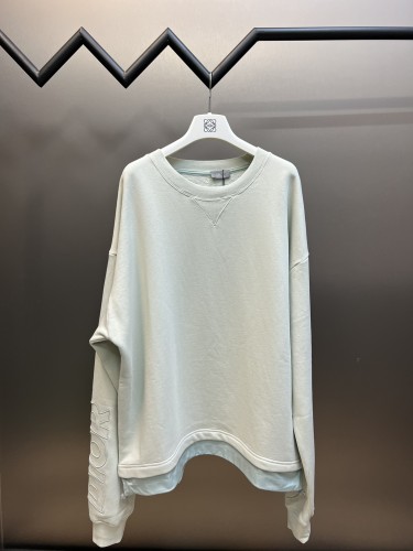 Dior Classic Unisex Retro Casual Spliced Pullover Sweatshirts