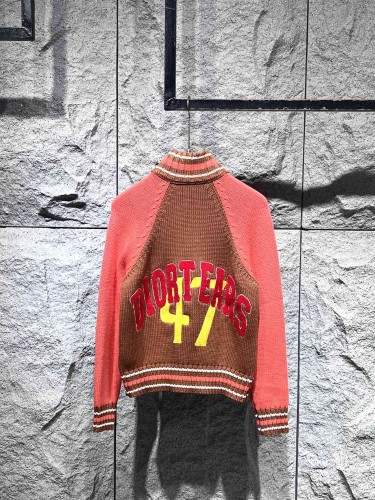 Dior Unisex Christian Dior Wool Blend Plain Knit Zipper Short Jacket Classic Cardigan