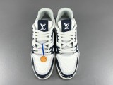 Louis Vuitton Trainer Fashion Low Casual Board Shoes Men Calfskin Leather Sneakers