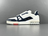 Louis Vuitton Trainer Fashion Low Casual Board Shoes Men Calfskin Leather Sneakers