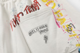 Saint Michael Cartoon Graffiti Printed Sweatpants Washed Old Casual Loose Shorts