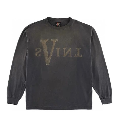 Saint Michael x Vlone Maria Printed T-shirt Washed Old Round Neck Thin Loose Long Sleeve
