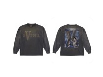 Saint Michael x Vlone Maria Printed T-shirt Washed Old Round Neck Thin Loose Long Sleeve