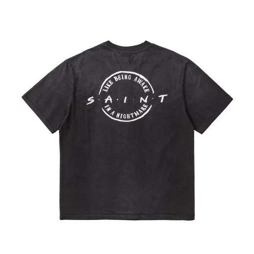 Saint Michael Love Printed Short Sleeve Washed Old Cotton Round Neck T-Shirt