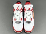 Jordan Air Jordan 4 Fle Red Retro Men Basketball Sneakers Shoes