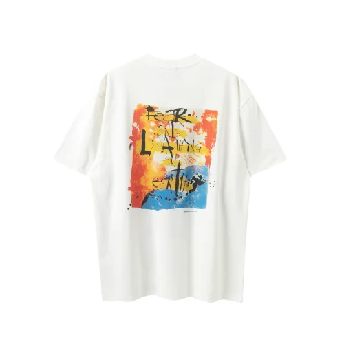 Saint Michael x Denimtears Joker Graffiti Printed Short Sleeve Washed Old Cotton Round Neck T-Shirt