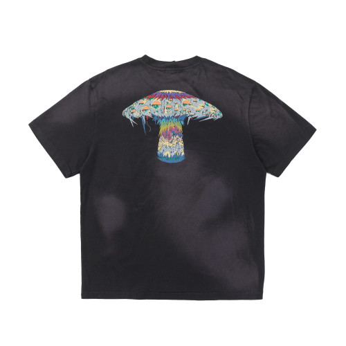 Saint Michael x Takashi Murakami Mushroom Eyes Printed Short Sleeve Washed Old Round Neck T-Shirt