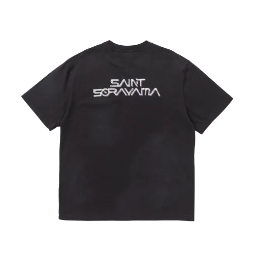 Saint Michael Vintage Printed Short Sleeve Washed Old Cotton Round Neck T-Shirt