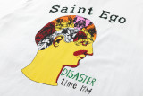 Saint Michael Ego Brain Printed Short Sleeve Washed Old Cotton Round Neck Loose T-Shirt