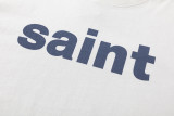 Saint Michael Printed Short Sleeve Vintage Washed Old Cotton Round Neck T-Shirt