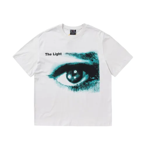 Saint Michael The Eye Printed Short Sleeve Washed Old Cotton Round Neck T-Shirt