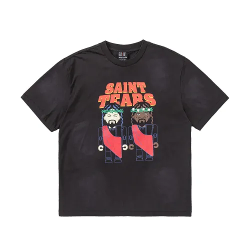 Saint Michael x Lego Printed Short Sleeve Vintage Washed Old Cotton Round Neck T-Shirt