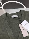 Dior Unisex Embroidery Cashmere Sweater Wool Sweater Cardigan