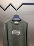 Dior Unisex Embroidery Cashmere Round Neck Sweater Wool Sweater