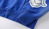 Hellstar Blue Yoga Hoodie Vintage Pullover Washed Old Casual Loose Sweatshirts