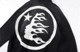 Hellstar Printed Hoodie Pullover Washed Old Black Sports Sweatshirts