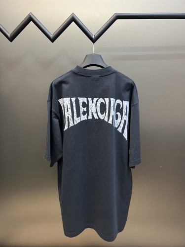 Balenciaga Hand Drawn Letter Printing Short Sleeve Unisex Oversize Casual T-Shirts