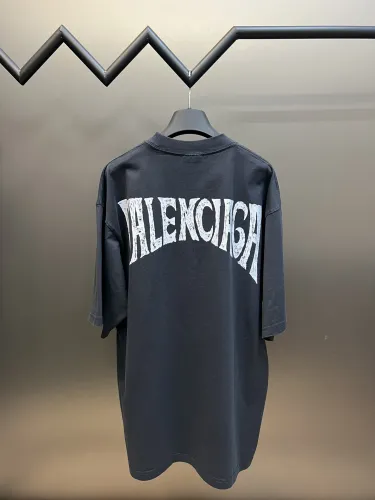 Balenciaga Hand Drawn Letter Printing Short Sleeve Unisex Oversize Casual T-Shirts