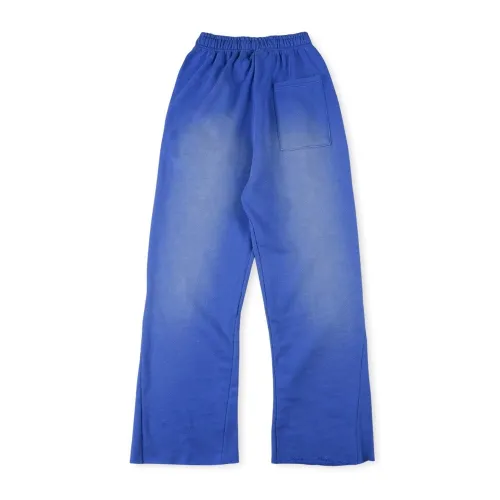 Hellstar Blue Yoga Printed Pants Vintage Unisex Washed Old Casual Sports Sweatpants