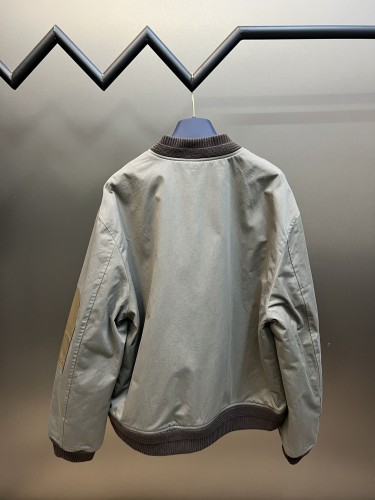 Loewe Classic Fashion Men Pilot's Thin Cotton-Padded Full Zip Jacket