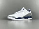 Nike Jordan Air Jordan 3 White Navy Men Basketball Sneakers Shoes
