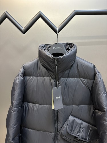 Fendi Unisex Waistpack Decorative Down Jacket Coat