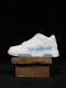 Off White Classic Unisex Leather Casual Sneakers Fashion Street Sports Board Shoes White Blue Letters