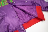 Gallery Dept Purple Baseball Coat Unisex Satin Fabric Jacket