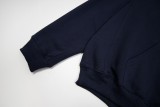 Gallery Dept Logo Print Hoodie Unisex Washed Old Sweatshirts Navy Blue