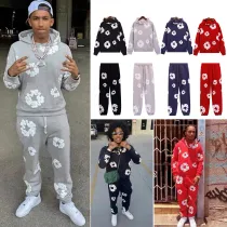 DENIM TEARS Unisex Cotton Wreath Sweatpants Fleece