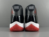 Jordan Air Jordan 11 Retro Bred Unisex Basketball Sneakers Shoes