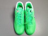 Off-White x Nike  Air Force 1  Low ＂Green＂Retro Casual Sneakers Shoes