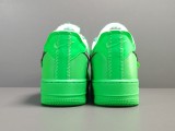Off-White x Nike  Air Force 1  Low ＂Green＂Retro Casual Sneakers Shoes