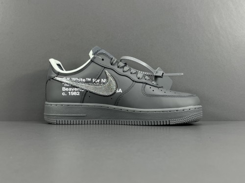 Off-White X Nike Air Force 1 LOW Grey Men Casual Sneakers Fashion Street Sports Board Shoes