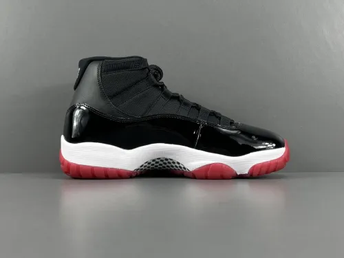 Jordan Air Jordan 11 Retro Bred Unisex Basketball Sneakers Shoes