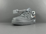 Off-White X Nike Air Force 1 LOW Grey Men Casual Sneakers Fashion Street Sports Board Shoes