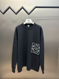 Loewe Embroidered Logo Pullover Unisex Jacquard Pocket Knitted Sweater