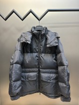 Gucci Unisex Jacquard Embellished Nylon Hooded Down Jacket Full Zipper Jacket