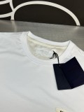 Prada Classic Triangle Patch Letter Logo Short Sleeve Men Fashion Casual Cotton T-Shirts