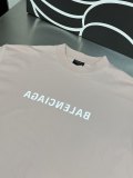 Balenciaga Mirror Reverse Letter Print Short Sleeve Unisex Oversize Casual T-Shirts