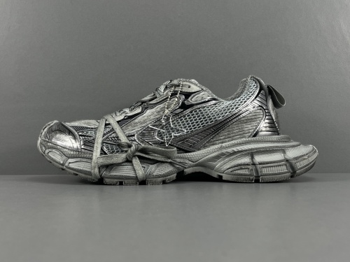 Balenciaga Track 3XL Mesh Sneakers Unisex Sports Jogging Shoes Silver Grey